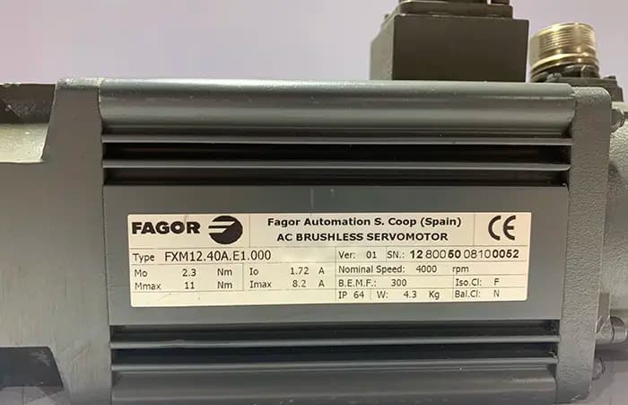 سروو موتور فاگور FXM12.40A.E1.000 توان 8.2 بدون ترمز