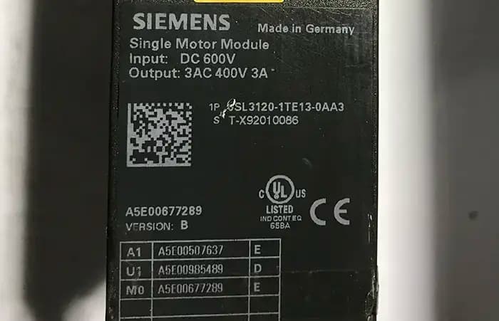 سروو درایو زیمنس 6SL3120-1TE13-0AA3 کارکرده