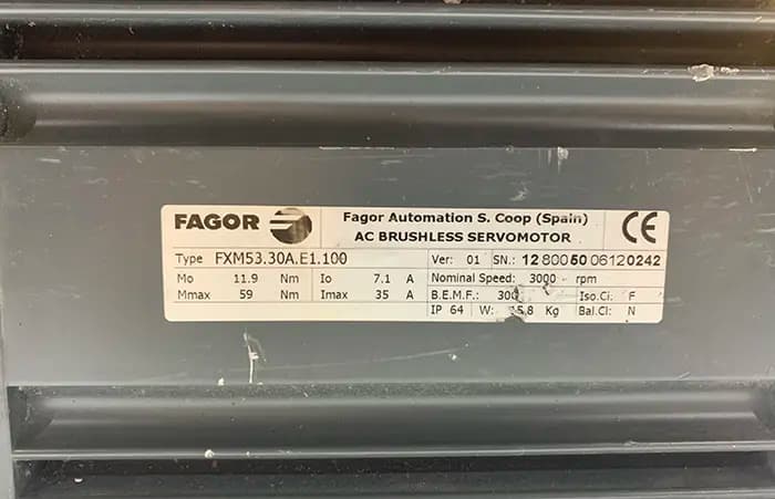سروو موتور فاگور FXM53.30A.E1.100 توان 35 بدون ترمز