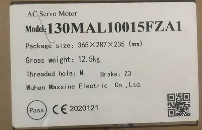 سروو موتور مکسین 180MAH48015FZA1 توان 7.5 ترمزدار