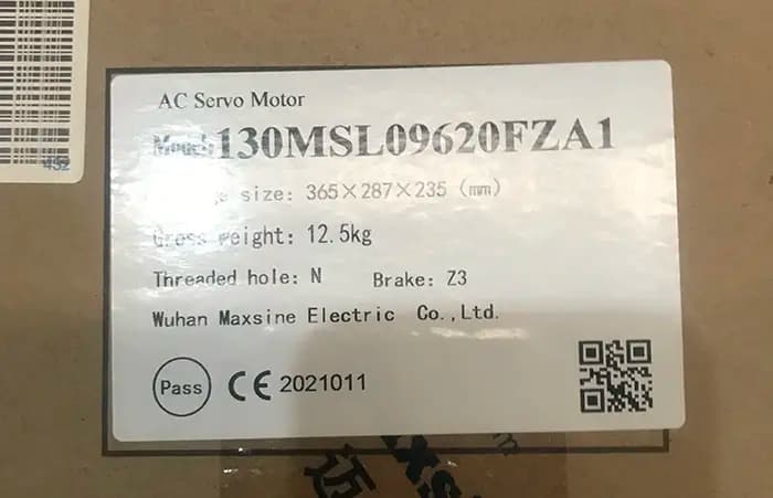 سروو موتور مکسین 130MSL09620FZA1 توان 2 ترمزدار