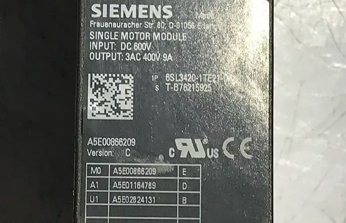 سروو درایو زیمنس 6SL3420-1TE21-0AA0 کارکرده