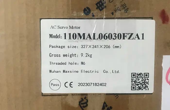 سروو موتور مکسین 110MAL06030FZA1 توان 1.8 ترمزدار